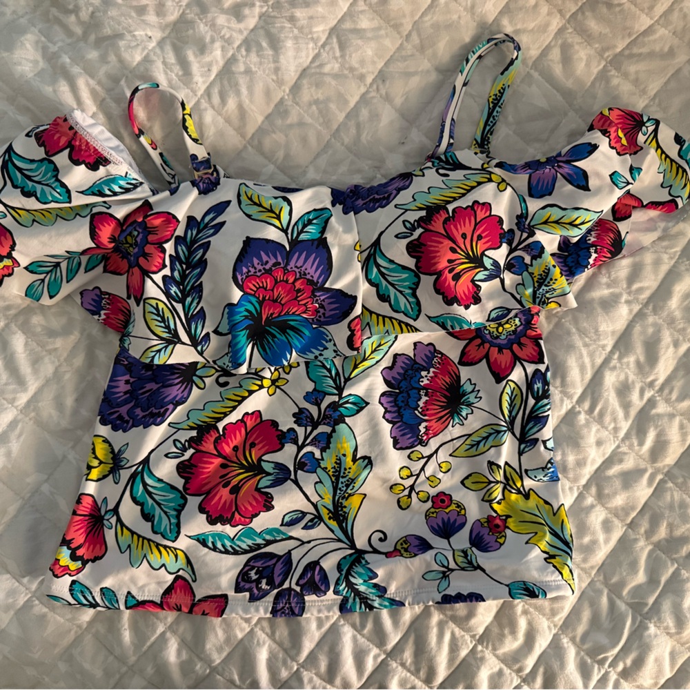 Floral Print Tankini Top